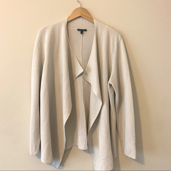 Eileen Fisher Sweaters - Eileen Fisher beige wool/silk angled shaped jacket
